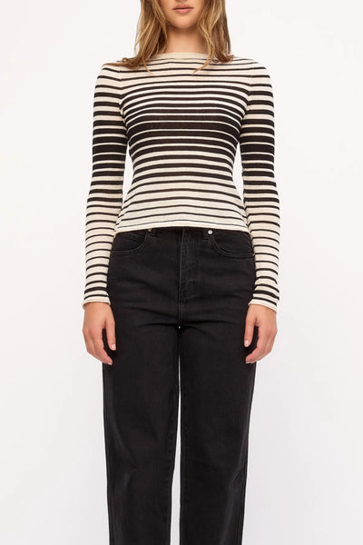 SHOP ZULU &amp; ZEPHYR RAMIE COTTON KNIT TOP IN OMBRE STRIPE ONLINE