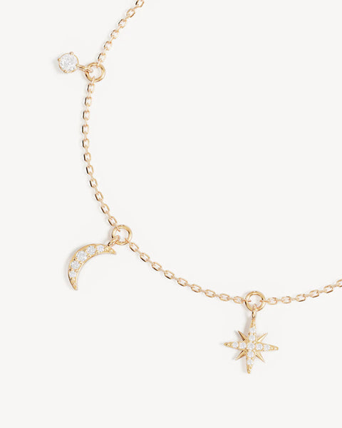 BY CHARLOTTE - CELESTIAL SKIES CHARM BRACELET - GOLD