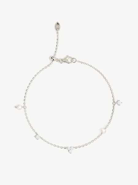By Charlotte Sterling Silver Moonlit Bloom Pearl Bracelet