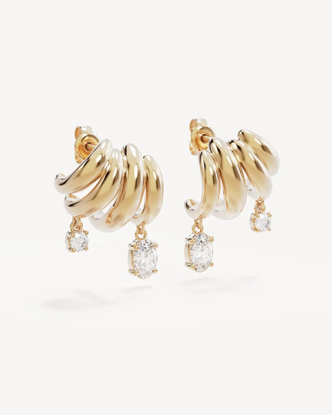 SHOP BY CHARLOTTE IN THE STARS ILLUSION HOOPS IN GOLD ONLINE