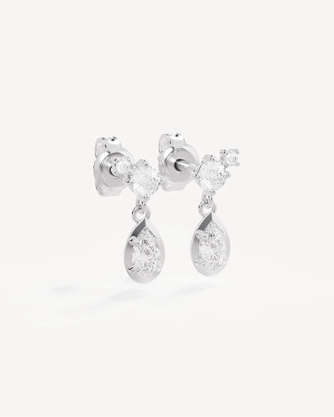 SHOP BY CHARLOTTE QUIET RADIANCE DROP STUD EARRINGS IN STERLING SILVER ONLINE