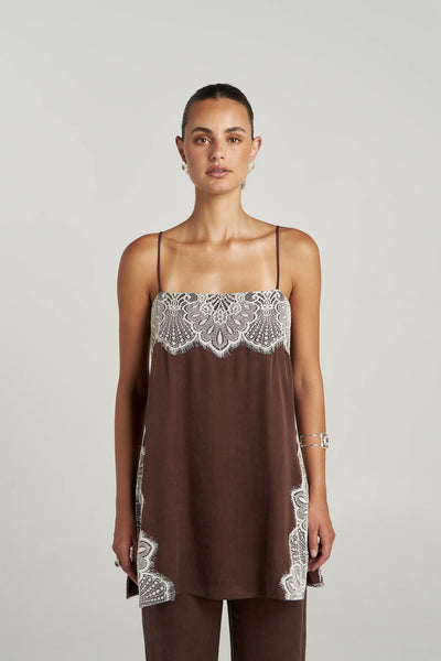 SHOP SUMMI SUMMI FLORENCE SHIFT TOP IN ESPRESSO ONLINE
