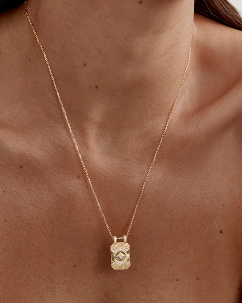 18k gold plated necklace engraved with "You are my moon and stars.