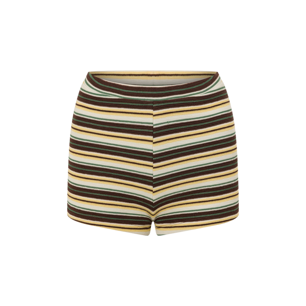 SHOP OCHRE LANE KNIT SHORT IN PALM STRIPE ONLINE