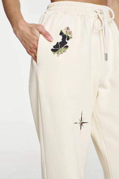 Detailed shot of the elasticated waist, showcasing the high-quality stitching and the adjustable fit for all-day comfort.