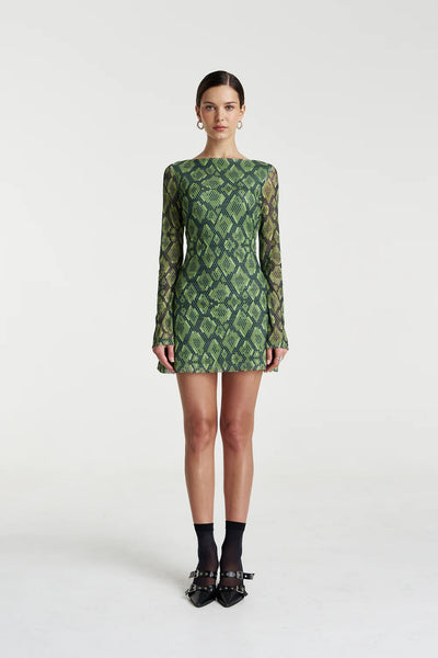 SHOP SUMMI SUMMI HIBERNATE A-LINE MINI DRESS IN VIPER ONLINE