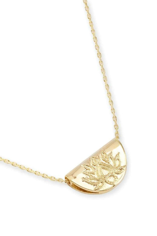 BY CHARLOTTE GOLD SHORT LOTUS NECKLACE