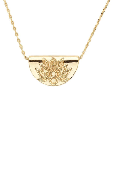 BY CHARLOTTE GOLD SHORT LOTUS NECKLACE