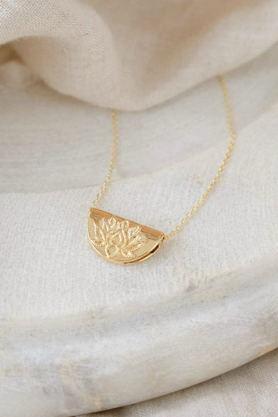 BY CHARLOTTE GOLD SHORT LOTUS NECKLACE