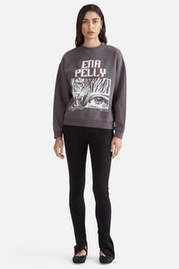 ENA PELLY - EYE OF THE TIGER RELAXED SWEATER - CHARCOAL