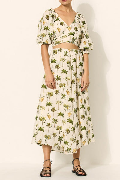 KIVARI - SOLANA TIE FRONT CROP TOP