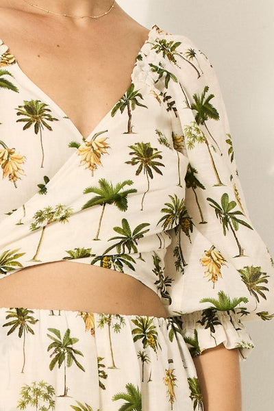 KIVARI - SOLANA TIE FRONT CROP TOP
