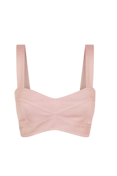 SHONA JOY - SARA PANELLED BRALETTE - POWDER PINK