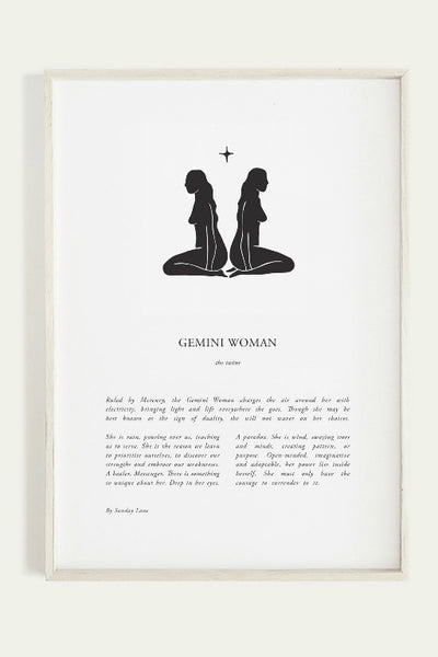 SUNDAY LANE ZODIAC PRINT GEMINI