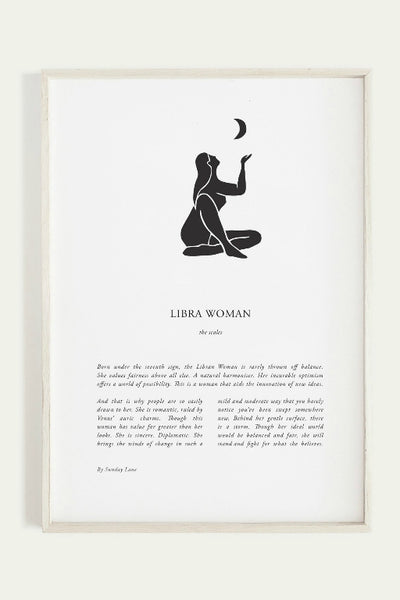 SUNDAY LANE ZODIAC PRINT LIBRA