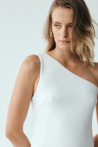 THIRD FORM - FORM ONE SHOULDER TOP - WHITE