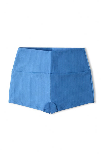 ZULU & ZEPHYR - BLUE TWO TONE CRINKLE BOY SHORT